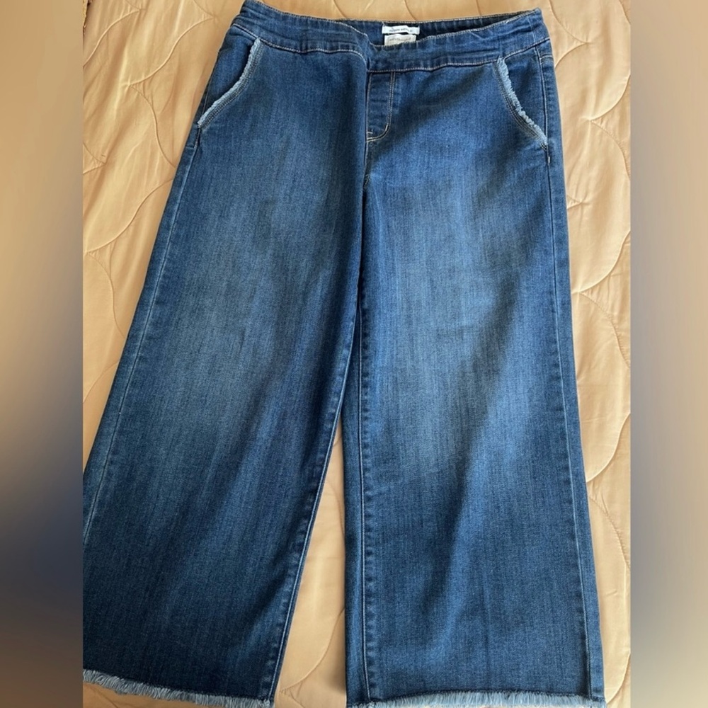 Jeans Pull On Crop Fringe Jeans Park Avenue Westbound Size 12
